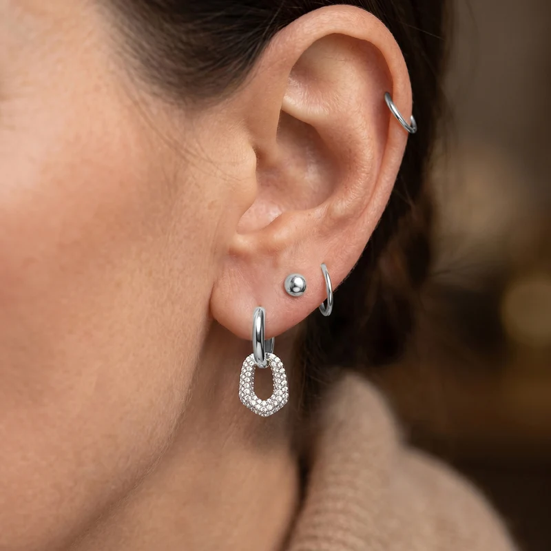 LUXURIANT DIAMOND - Lab Grown Diamant SI-GH SGL zertifiziert Ohrringe 925 Silber Rhodiniert ca. 1,00 ct.