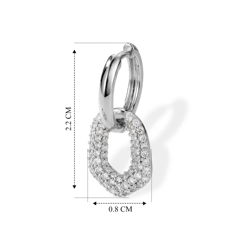 LUXURIANT DIAMOND - Lab Grown Diamant SI-GH SGL zertifiziert Ohrringe 925 Silber Rhodiniert ca. 1,00 ct.