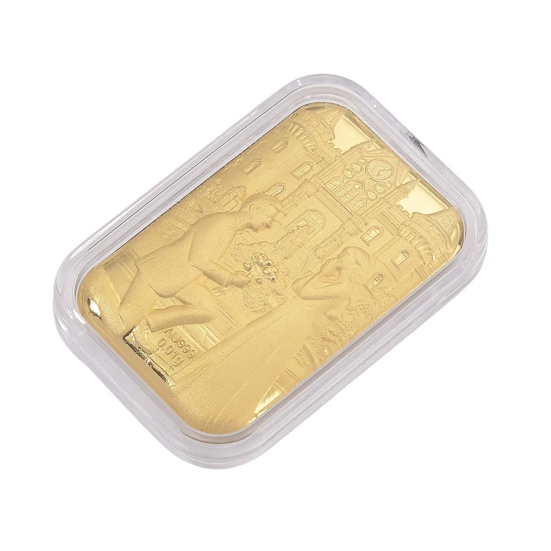EXKLUSIVES GESCHENK - 999er Goldfolie mit Heiratsantrag-motiv 10mg