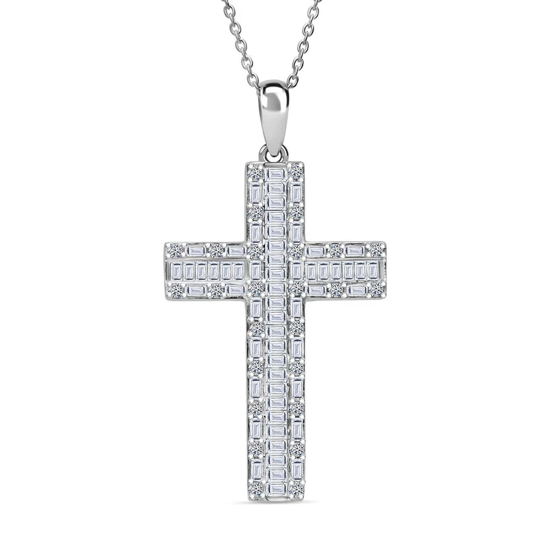 LUXURIANT DIAMOND - Lab Grown Diamant SI-GH SGL zertifiziert Anhänger mit Kette, ca. 50 cm, 925 Silber rhodiniert ca. 1.00 ct