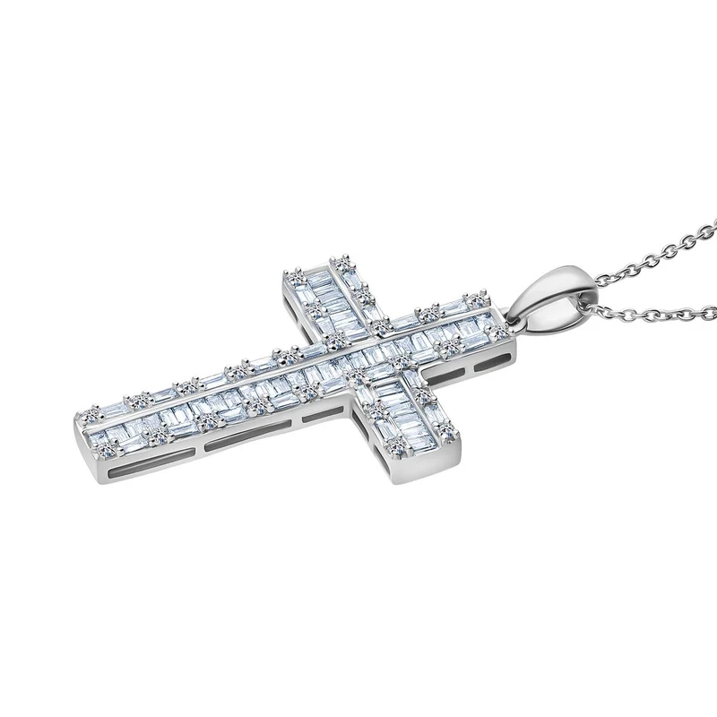 LUXURIANT DIAMOND - Lab Grown Diamant SI-GH SGL zertifiziert Anhänger mit Kette, ca. 50 cm, 925 Silber rhodiniert ca. 1.00 ct