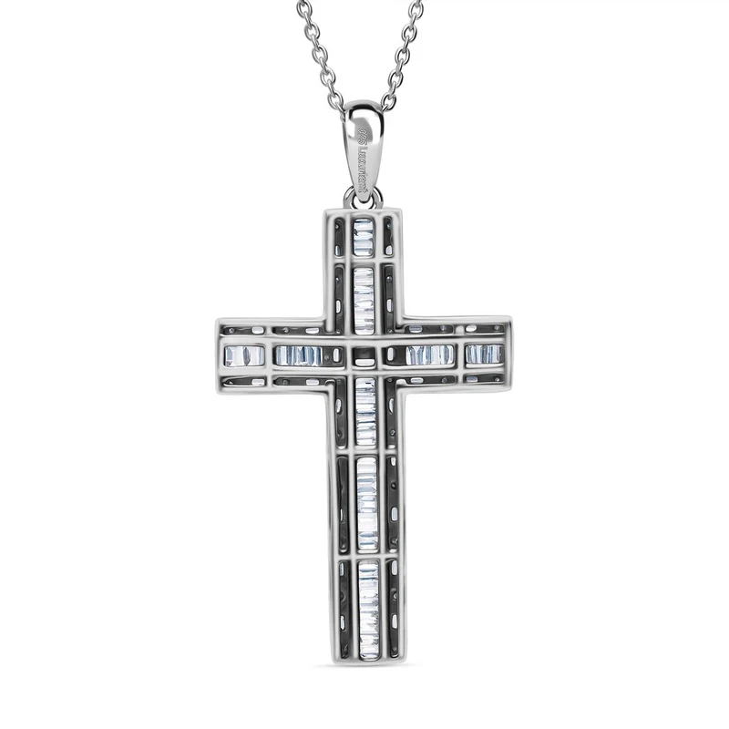 LUXURIANT DIAMOND - Lab Grown Diamant SI-GH SGL zertifiziert Anhänger mit Kette, ca. 50 cm, 925 Silber rhodiniert ca. 1.00 ct