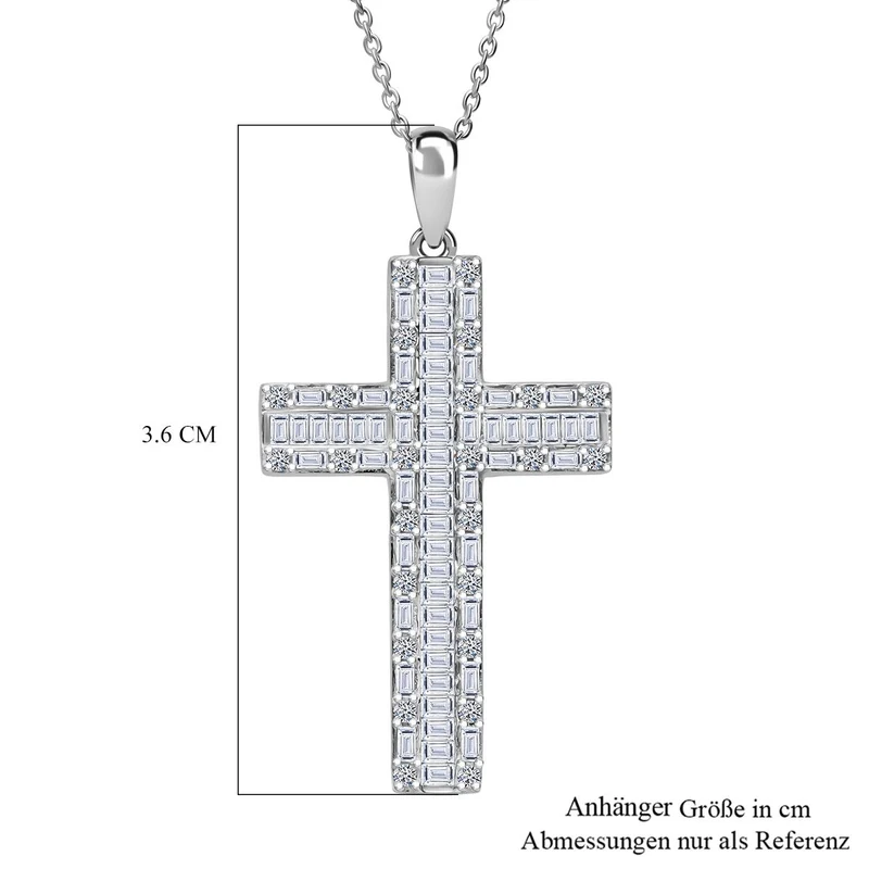 LUXURIANT DIAMOND - Lab Grown Diamant SI-GH SGL zertifiziert Anhänger mit Kette, ca. 50 cm, 925 Silber rhodiniert ca. 1.00 ct