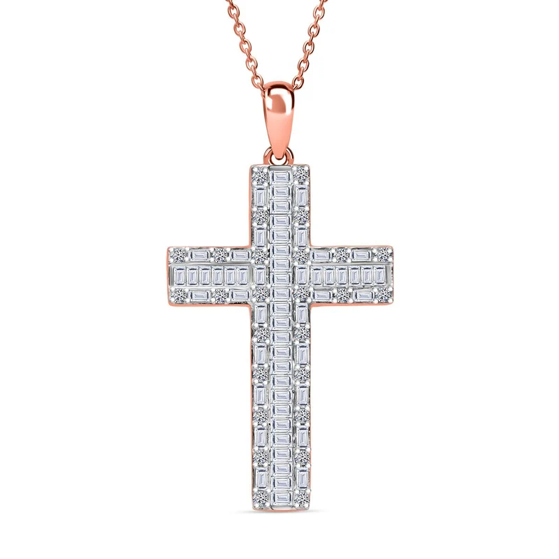 LUXURIANT DIAMOND - Lab Grown Diamant SI-GH SGL zertifiziert Anhänger mit Kette, ca. 50 cm, 925 Silber rhodiniert ca. 1.00 ct