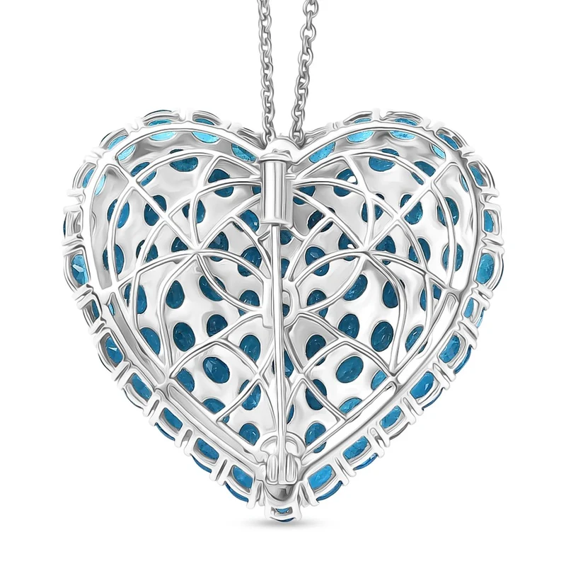D'Joy Neon Apatit Schmuckset ca. 45 cm 925 Silber rhodiniert ca. 18.04 ct