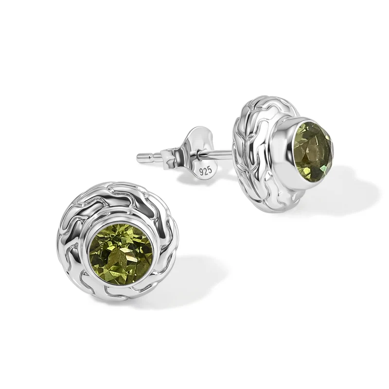 D'Joy AA Peridot Ohrringe 925 Silber ca. 1.08 ct