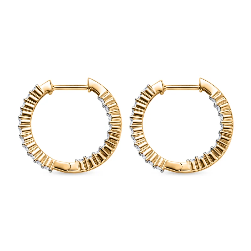 LUXURIANT 1 ct. SI-GH Labor Diamant Ohrringe, 925 Silber 750 Roségold Vermeil