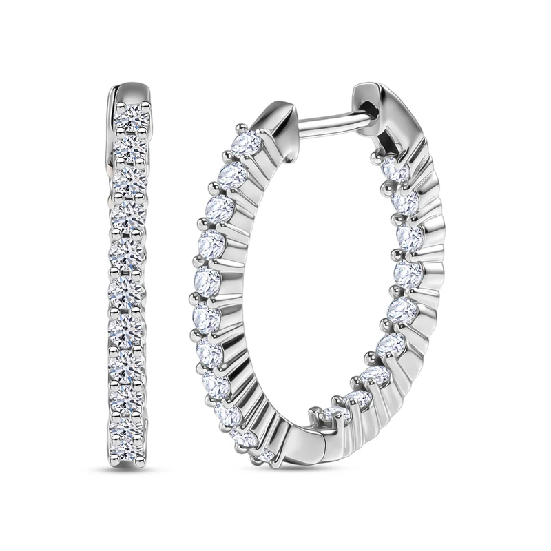 LUXURIANT 1 ct. SI-GH Labor Diamant Ohrringe, 925 Silber 750 Roségold Vermeil