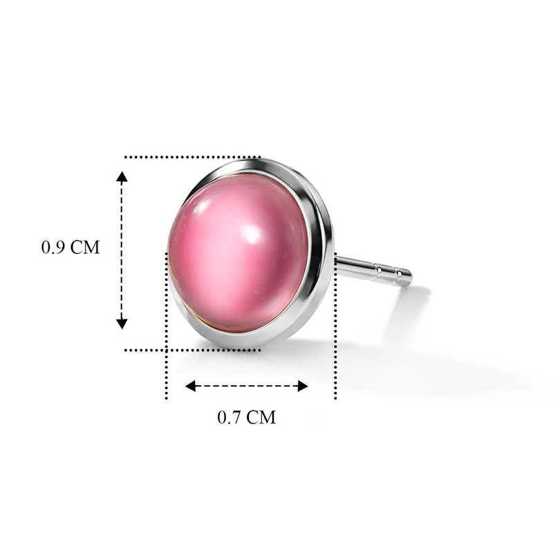 D'Joy Flamingo Mondstein Ohrringe 925 Silber 750 Vergoldet ca. 2.88 ct
