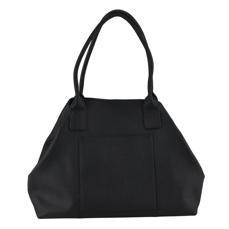 Echtleder-Schultertasche, Shopper-Design, Reißverschluss, abnehmbarer Schulterriemen, 38x17x30 cm, Aprikose