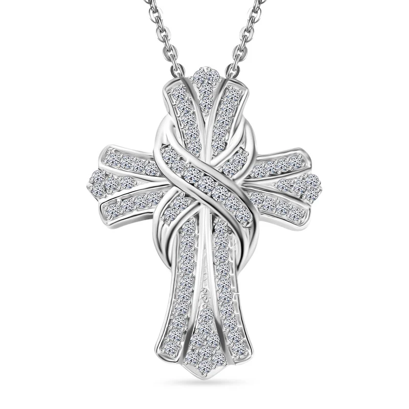 LUXURIANT DIAMOND - Lab Grown Diamant VS-EF SGL zertifiziert Schmuckset ca. 50 cm 925 Silber rhodiniert ca. 0.50 ct