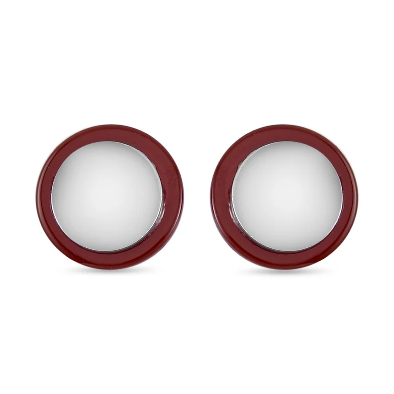 Rosenquarz, Roter Achat Ohrringe, gelbfarben ca. 6.00 ct