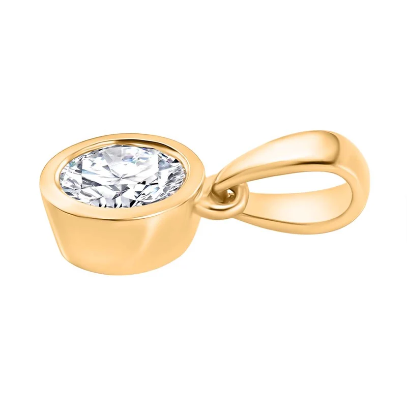 2er Set - Moissanit Ring und Anhänger, 925 Silber vergoldet (Größe 21.00) ca. 1.50 ct