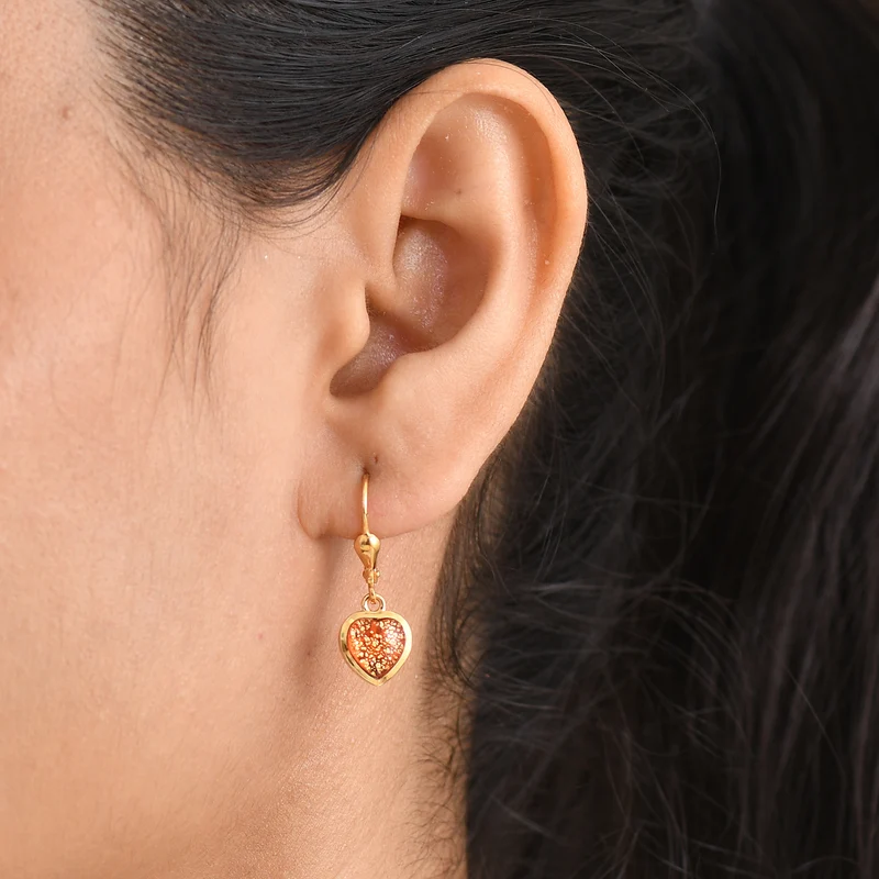 GP Whispers of Murano Kollektion - Murano aus Italien, Kanchanaburi Blauer Saphir Ohrringe 925 Silber 750 Gelbgold vermeil ca. 2.69 ct