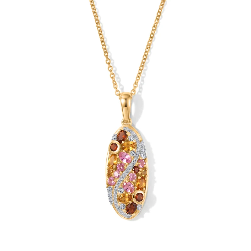 EVER TRUE AA Mehrfarbig-Turmalin Schmuckset ca. 50 cm ca. 2.45 ct