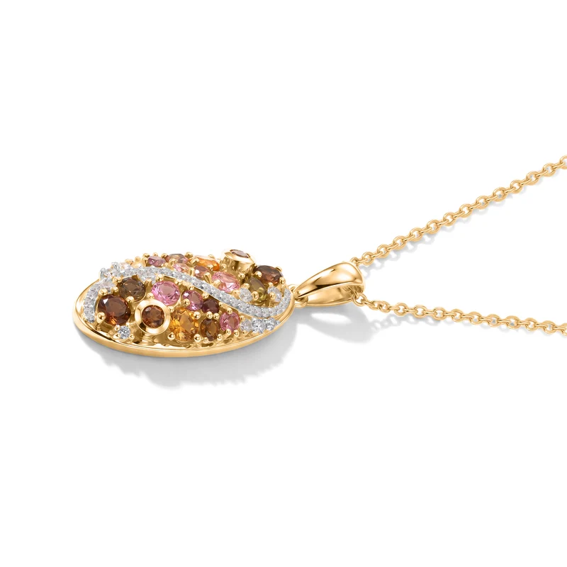 EVER TRUE AA Mehrfarbig-Turmalin Schmuckset ca. 50 cm ca. 2.45 ct