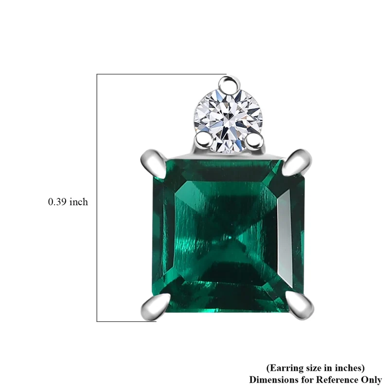 LUXURIANT(10-15 Werktage Lieferzeit) 1,92 ct. AAA Labor Smaragd und Labor Diamant Ohrringe in 417 Weißgold
