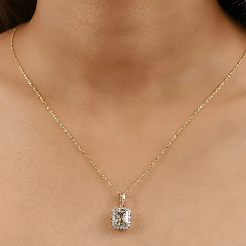 LUXORO AAA Turkizit, Weißer Diamant AGI zertifiziert Schmuckset (10-15 Werktage Lieferzeit) ca. 50 cm 585 Gold ca. 3.00 ct