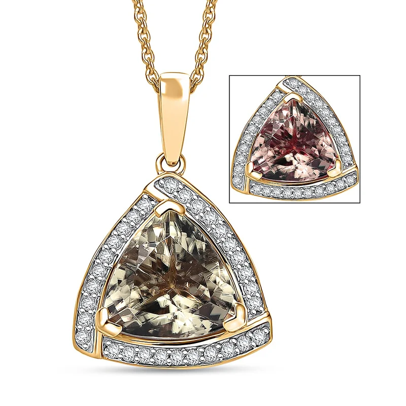 LUXORO AAA Turkizit, Weißer Diamant AGI zertifiziert Schmuckset (10-15 Werktage Lieferzeit) ca. 50 cm 585 Gold ca. 3.65 ct