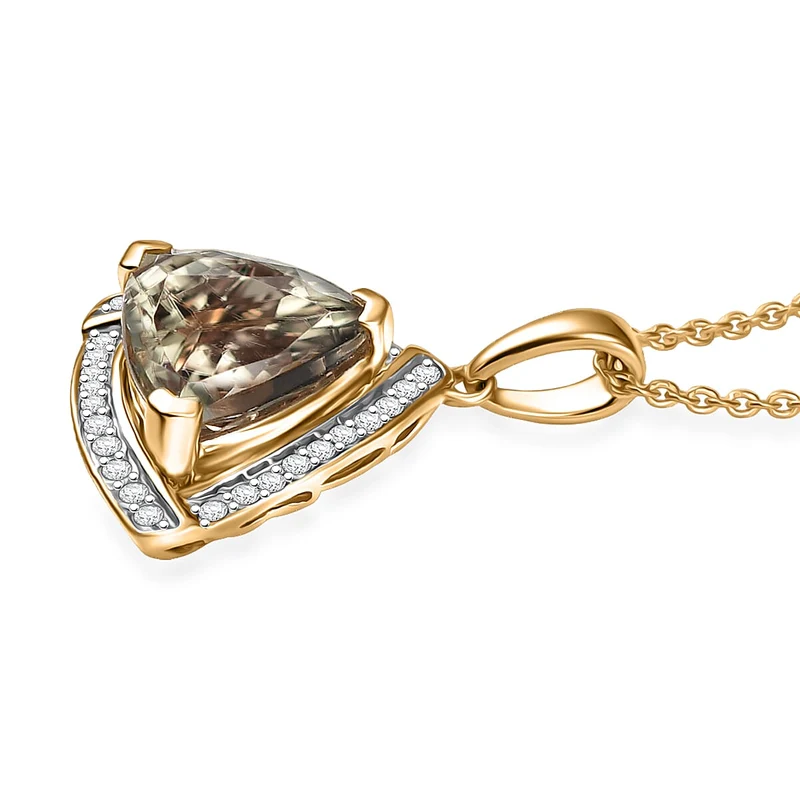 LUXORO AAA Turkizit, Weißer Diamant AGI zertifiziert Schmuckset (10-15 Werktage Lieferzeit) ca. 50 cm 585 Gold ca. 3.65 ct