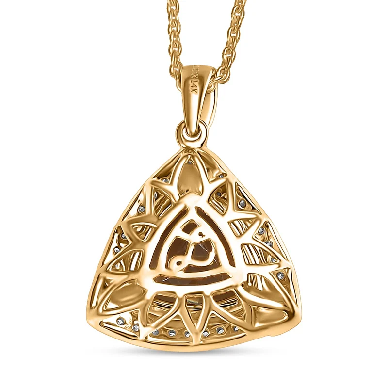 LUXORO AAA Turkizit, Weißer Diamant AGI zertifiziert Schmuckset (10-15 Werktage Lieferzeit) ca. 50 cm 585 Gold ca. 3.65 ct