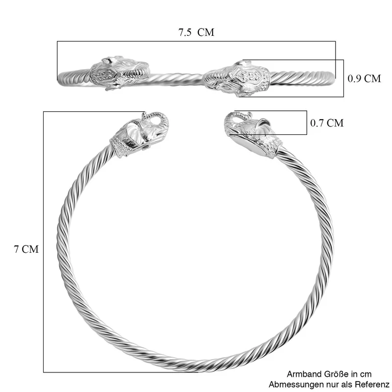 925 Silber Armreif ca. 19 cm ca. 10,83g
