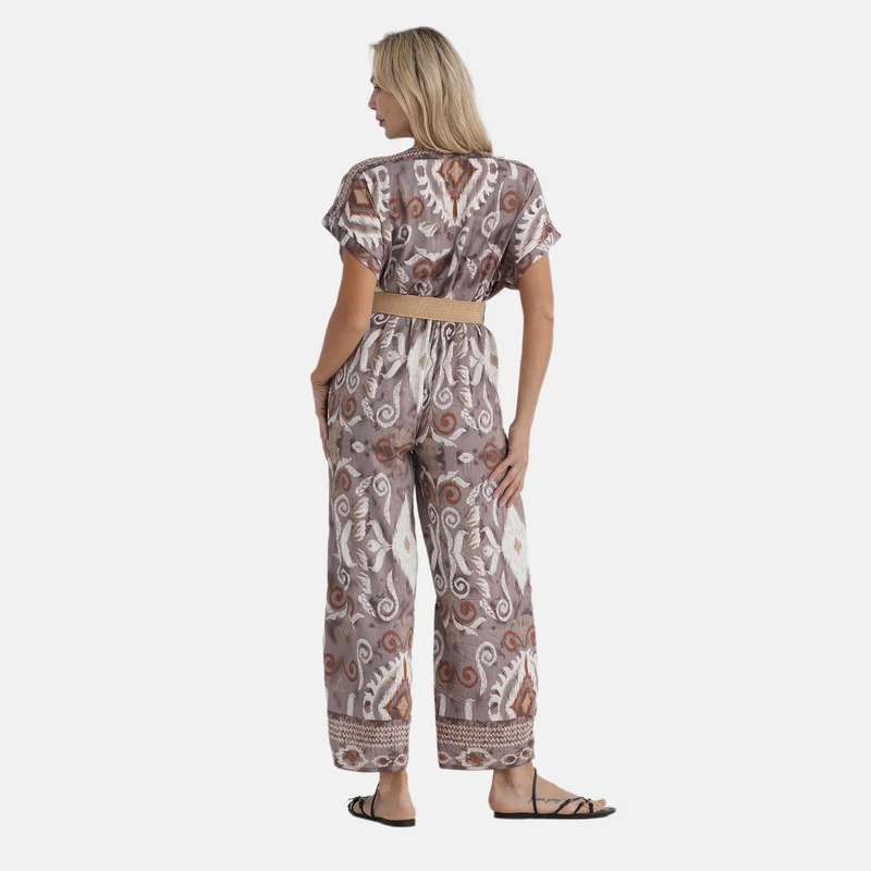 LA MAREY Jumpsuit, mit Gürtel, 136 cm Länge, 65 cm Brustweite passend für EU 36-42, Rosa