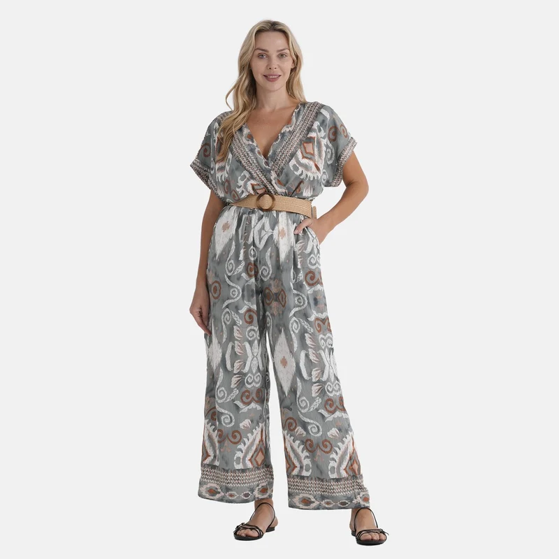 LA MAREY Jumpsuit, mit Gürtel, 136 cm Länge, 65 cm Brustweite passend für EU 36-42, Rosa