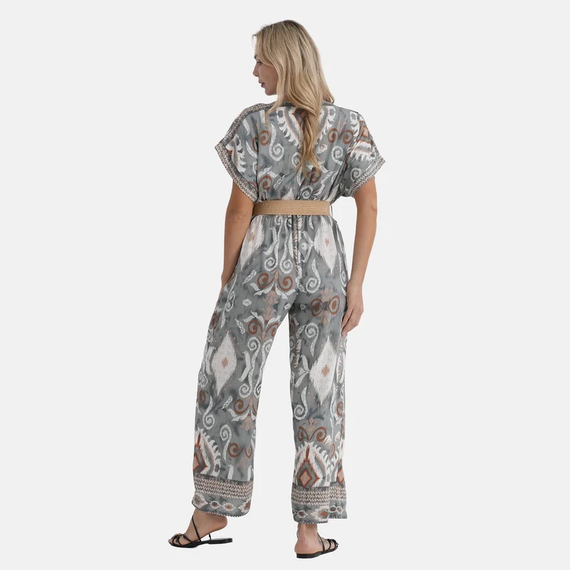 LA MAREY Jumpsuit, mit Gürtel, 136 cm Länge, 65 cm Brustweite passend für EU 36-42, Rosa