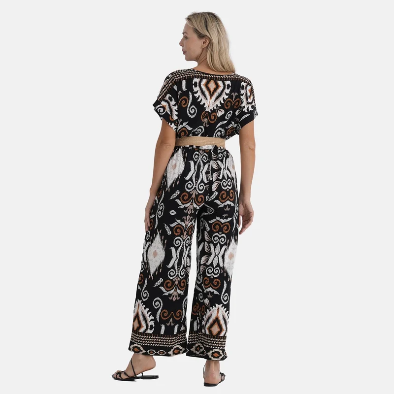 LA MAREY Jumpsuit, mit Gürtel, 136 cm Länge, 65 cm Brustweite passend für EU 36-42, Rosa