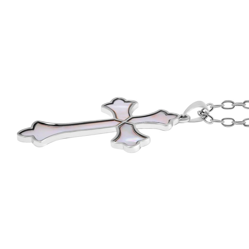 Kokosnuss-Muschel Kreuz Anhänger mit Kette