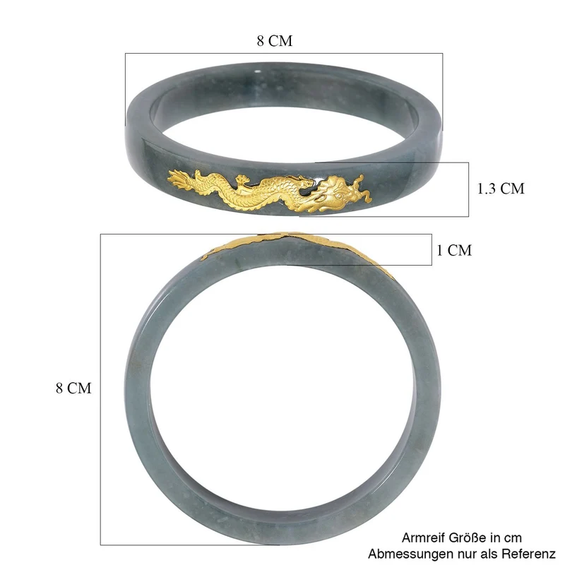 EXTREM SELTEN - Natürlicher Olmek Jadeit Armreif ca. 20 cm 999 Gelb Gold ca. 200.00 ct