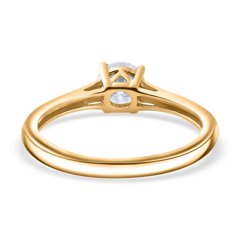 Moissanit Schmuckset 925 Silber 750 Gelbgold Vermeil ca. 1,77 ct.