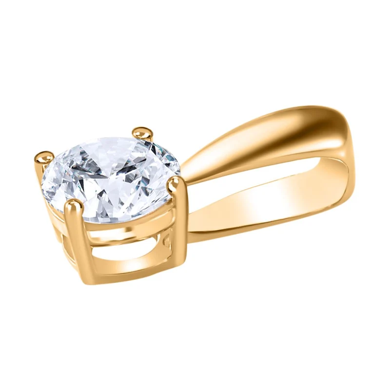 Moissanit Schmuckset 925 Silber 750 Gelbgold Vermeil ca. 1,77 ct.