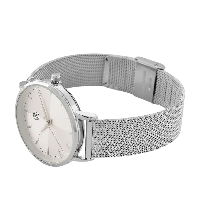 STRADA Armbanduhr, zweifarbiges Sonnenschliff Zifferblatt, goldfarben, 316L Edelstahl Mesharmband