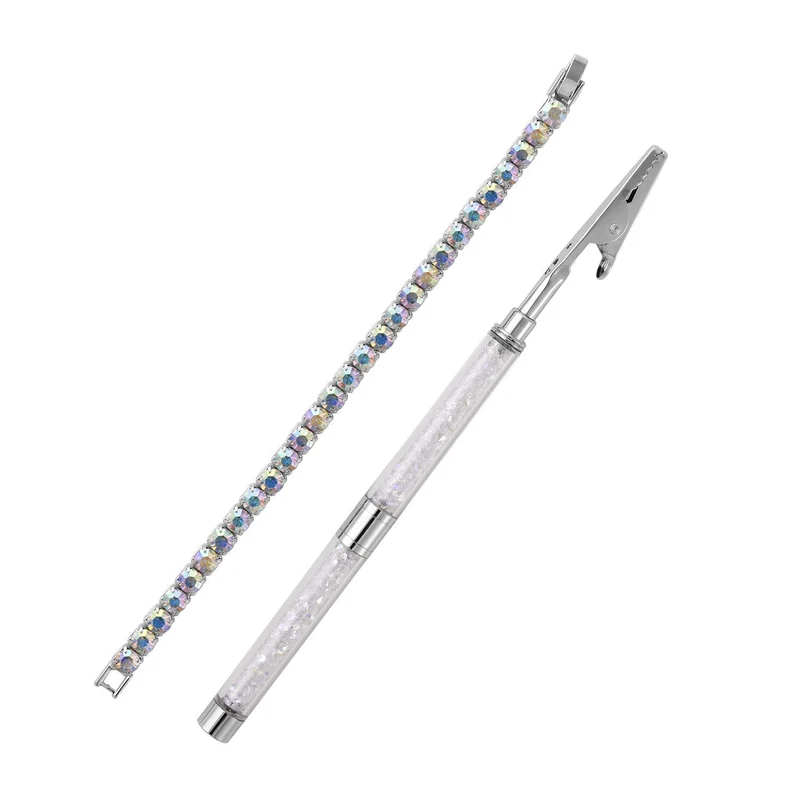Neongrüner Kristall Schmuckset Reines Messing