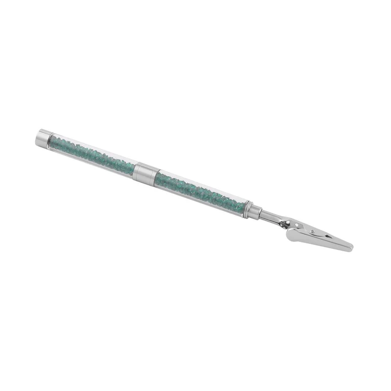 Neongrüner Kristall Schmuckset Reines Messing