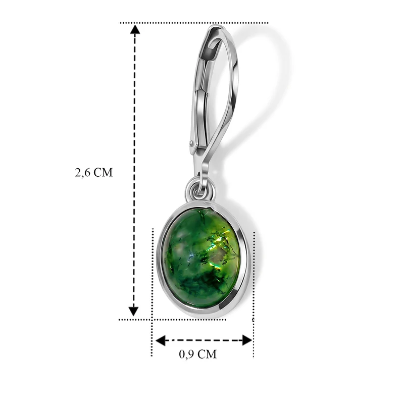 EVER TRUE Moosachat Ohrringe Reine Bronze ca. 4,16 ct.