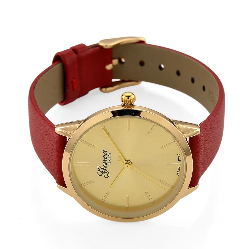 GENOA TIME - Armbanduhr Legierung, silberfarben, Zifferblatt Weiß-Sunshine, 3 ATM wasserdicht