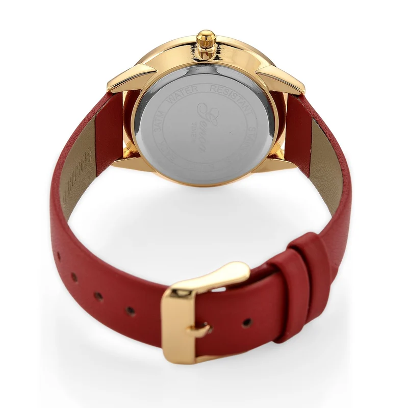 GENOA TIME - Armbanduhr Legierung, silberfarben, Zifferblatt Weiß-Sunshine, 3 ATM wasserdicht