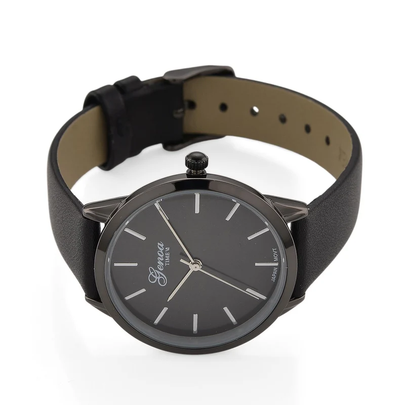 GENOA TIME - Armbanduhr Legierung, silberfarben, Zifferblatt Weiß-Sunshine, 3 ATM wasserdicht