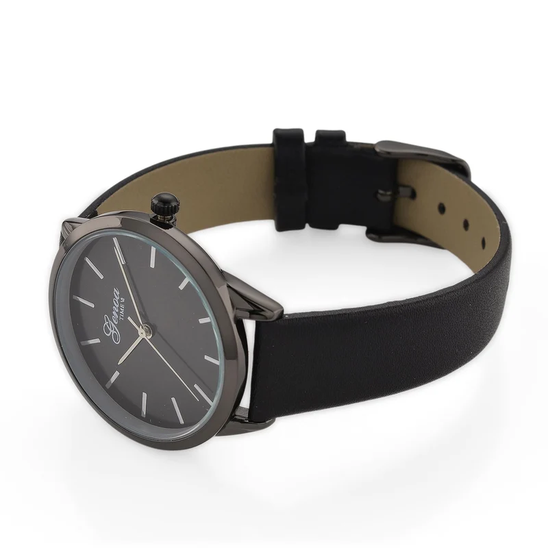 GENOA TIME - Armbanduhr Legierung, silberfarben, Zifferblatt Weiß-Sunshine, 3 ATM wasserdicht