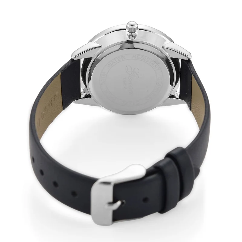 GENOA TIME - Armbanduhr Legierung, silberfarben, Zifferblatt Weiß-Sunshine, 3 ATM wasserdicht
