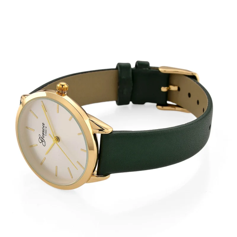 GENOA TIME - Armbanduhr Legierung, silberfarben, Zifferblatt Weiß-Sunshine, 3 ATM wasserdicht