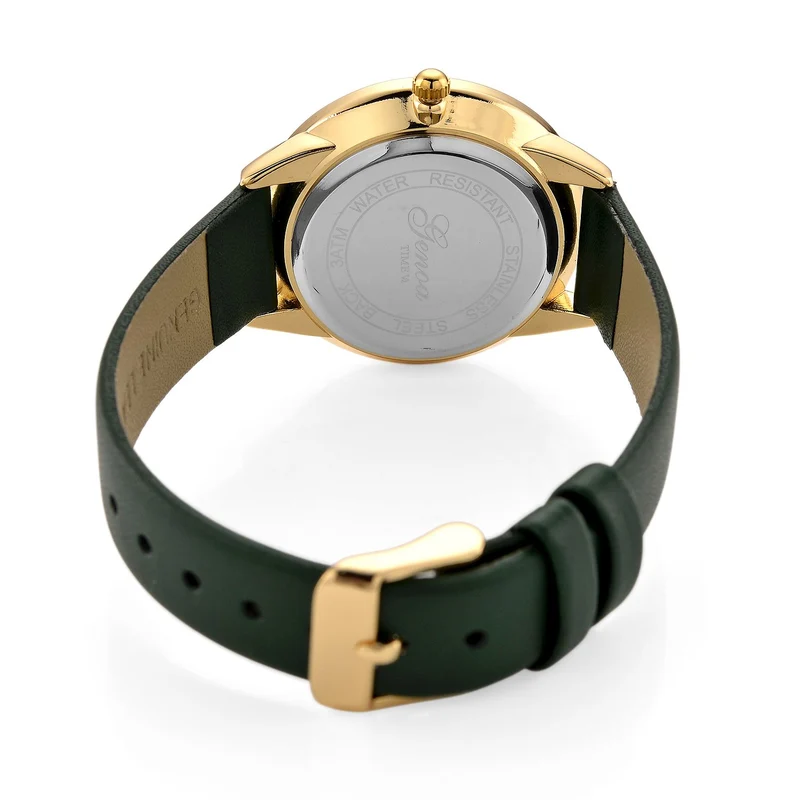 GENOA TIME - Armbanduhr Legierung, silberfarben, Zifferblatt Weiß-Sunshine, 3 ATM wasserdicht