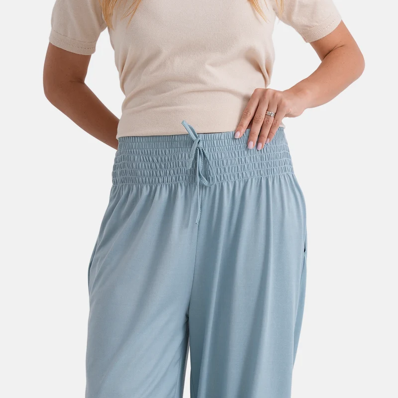 LA MAREY Jersey Komforthose mit Smokbund, Einheitsgröße, Blau