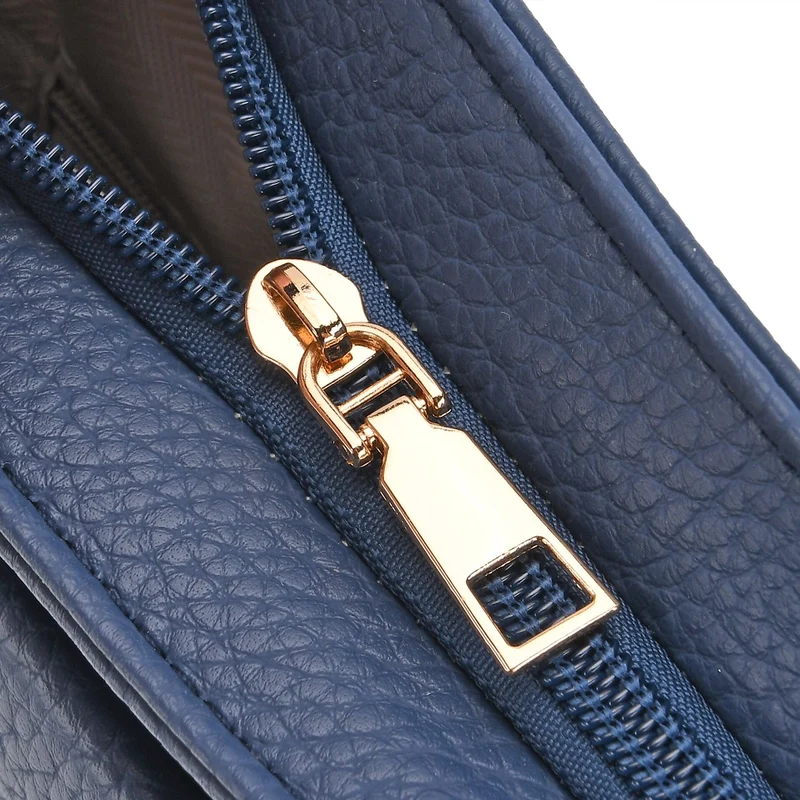 Crossbody-Tasche mit gewebtem Schulterriemen und Reißverschlussfächern, 24x28 cm, Tomatenrot