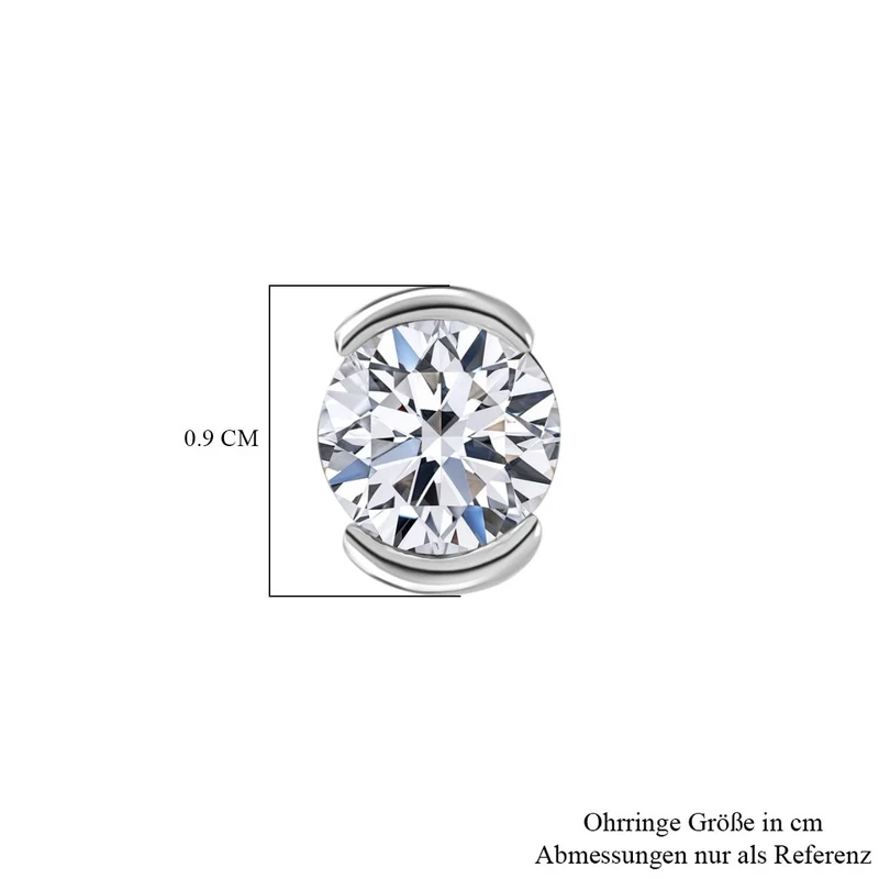 LUXURIANT 1 ct. SGL zertifizierte VS-EF Labor Diamant Ohrringe in 585 Weißgold