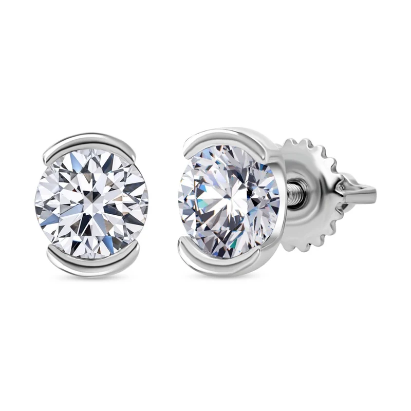 LUXURIANT 1 ct. SGL zertifizierte VS-EF Labor Diamant Ohrringe in 585 Weißgold