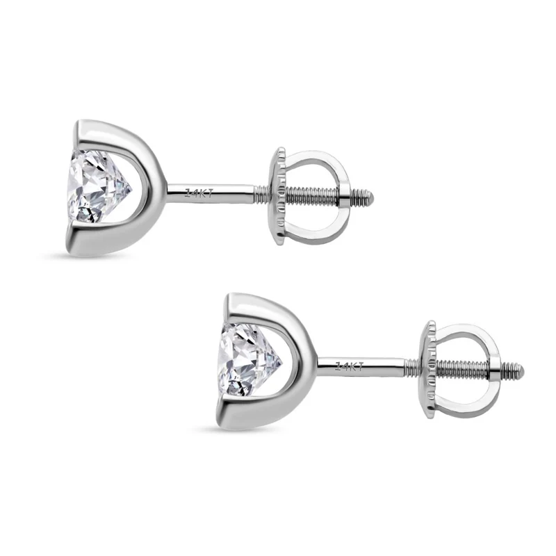 LUXURIANT 1 ct. SGL zertifizierte VS-EF Labor Diamant Ohrringe in 585 Weißgold